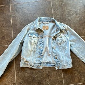 Hollister cropped jean jacket